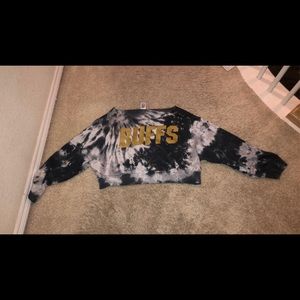 Tie dye CU buffs crop sweatshirt